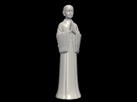 Praying Monk Serenity Statue
