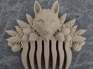 Wolfs kopf haarkamm