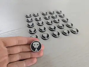 DnD Enemy Tokens with Letters