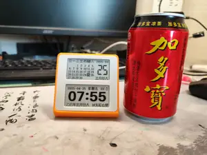 双2.13寸墨水屏时钟日历（内置18650电池使用鹌鹑家充放电模块的）（成本最低方案）