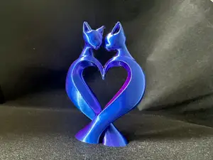 爱心猫咪艺术摆件