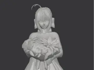 Saber - Fate Stay Night - wedding anime