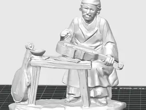 Statuina del presepe ( Musicista )