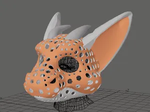 Fursuit-head base - version 78 - Angel Dragon