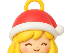 Kawaii Santa Girl Ornament – Cute