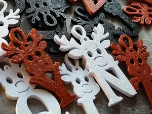 Christmas Tannenbaumanhänger ABC mit Elchmotiv
