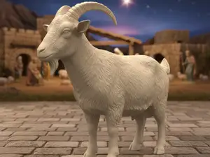 Capra realistica per presepe natività natale
