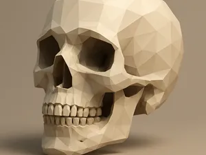 low-poly skull (public domain)