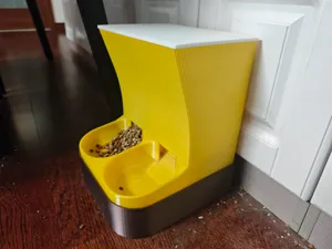 (优化模型)超大尺寸猫碗猫粮喂食器独立双碗不卡粮