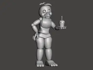 Static Toy Chica – Movie-Style Animatronic Display