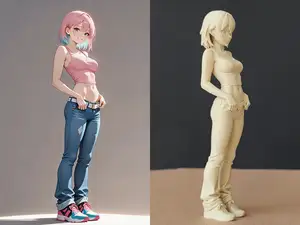 动漫女孩 手办
