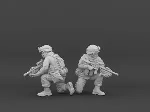 特种兵系列-单兵跪姿兵人