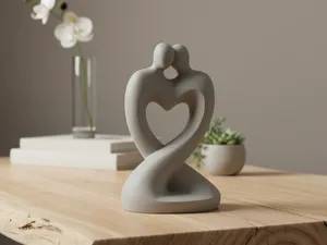 Eternal Love Sculpture – Minimalist Couple Decor