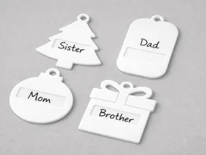 Christmas Gift Tags Blank Printable Set 4 Designs