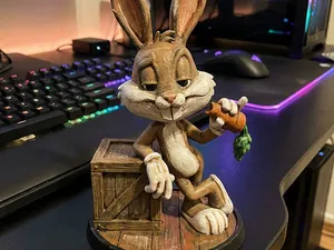 Cartoon Rabbit Figurine | Nostalgic| Fan Art