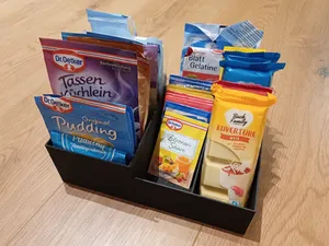Oranizer für Pudding, Backpulver und Kuvertüre