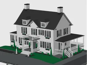 White Colonial House