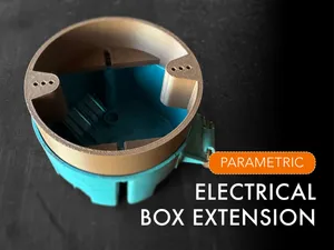 Round Electrical Box Extension (Parametric)