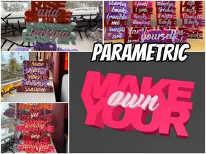 Parametric Decorative Text Maker Dual/Tripple Line
