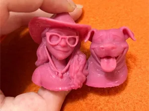 Busto de pitbull con chica