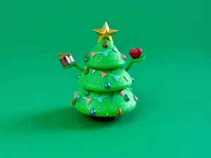 可爱圣诞树-圣诞节新年装饰摆件礼物女童涂色