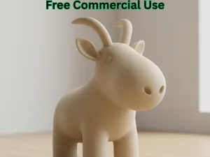 Cute Saiga Antelope Figure