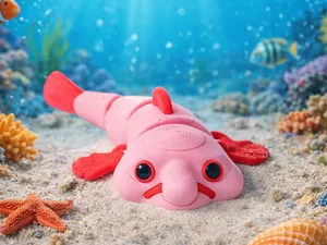 Cute Blobfish Flexi Toy – Articulated Fidget Fish