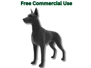 Doberman Pinscher Dog Figurine