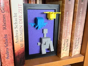 Minecraft Nether Portal Book Nook w/ Golem, Bee...
