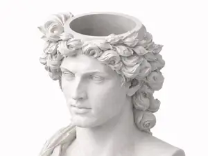 Greek God Bust planter