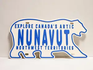 Nunavut bear-shaped license plate