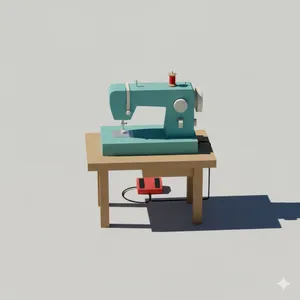 Low Poly Sewing Machine