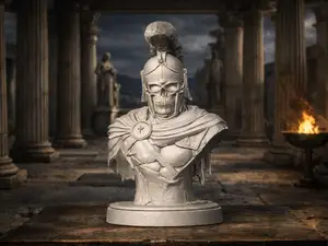 Spartanische Kriegerbürste mit Helm