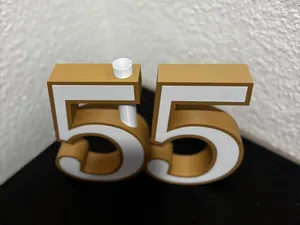 Geburtstagsgeschenk Zahlen Vase 55 Jahre