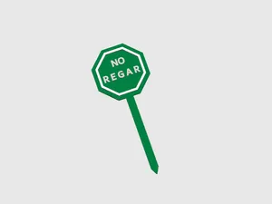 Cartel planta no regar