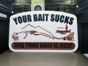 Your Bait Sucks Funny Fishing Wall Hanger