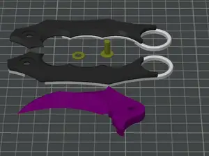 Kit de Cuchillo Karambit Articulado – 5 Piezas