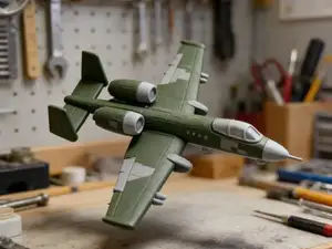 A-10疣猪攻击机 Q版军事模型 带展示支架 新手零失败