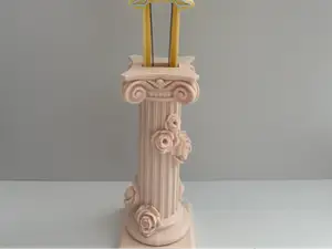 玫瑰花罗马柱拼豆笔底座