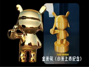金米兔-小米上市纪念版（总高12.5cm，带插槽安装）可搭配1:18车模