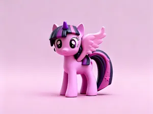 小马紫悦带翅膀-小马宝莉My Little Pony手办模型摆件女童涂色