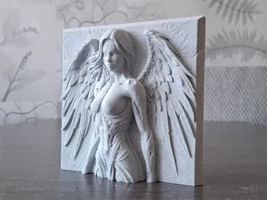 Cracked Angel - Relief Sculpture