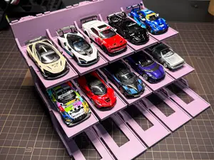 1:64三层堆叠小车车库15车位适配绝大部分小车模型