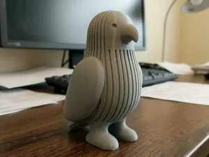 Japandi Ribbed Eagle Figure