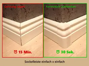 Sockelleisten-Ecke OHNE sägen – nur aufstecken