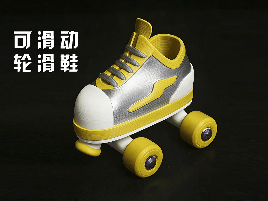 轮滑鞋可动Roller skates movable