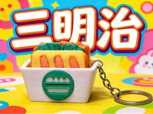 三明治钥匙扣