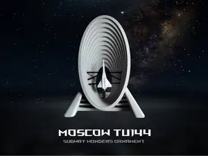 莫斯科地铁图144飞机景观摆件