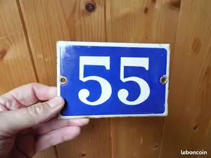 plaque de maison numéro 55