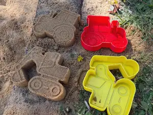 Kids Sand Molds Tractor & Excavator Set